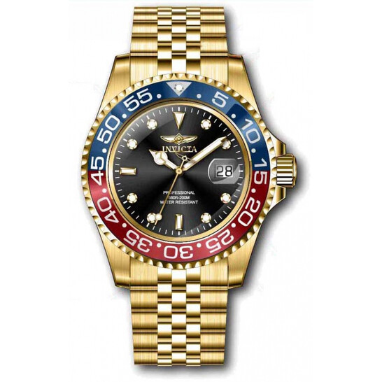 Invicta Pro Diver Quartz Black Dial Pepsi Bezel Men's Watch 36041
