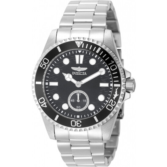 Invicta Pro Diver Orologio da Uomo in acciaio inossidabile con movimento Automatico - 47mm, Argento/Nero