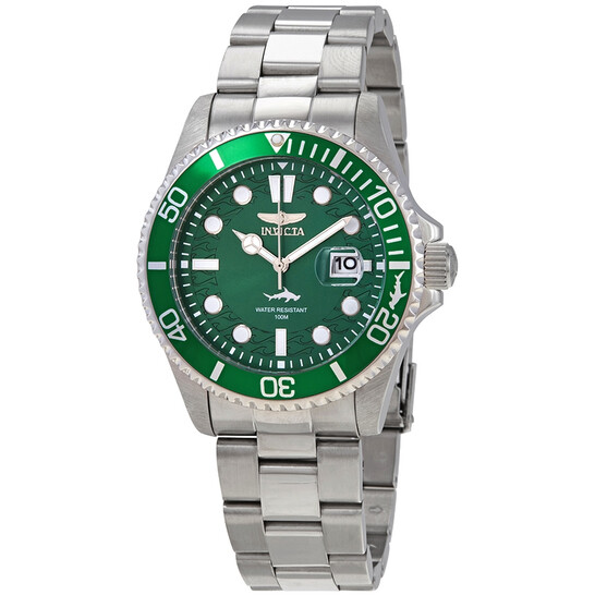 Invicta Pro Diver Quartz Green Dial Stainless Steel Men's Watch 30020