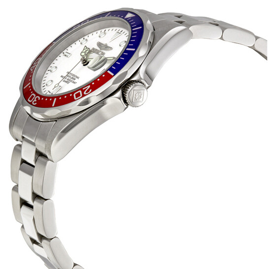 Invicta Pro Diver Quartz Silver Dial Pepsi Bezel Men's Watch 8933