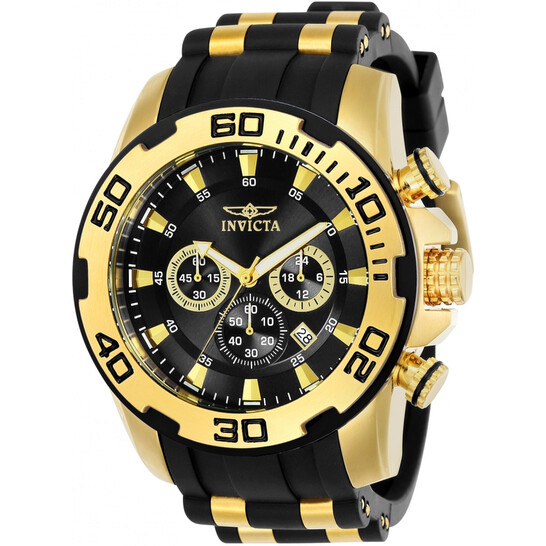 Invicta Pro Diver SCUBA Chronograph Quartz Black Dial Men's Watch