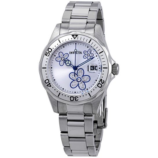 Invicta Pro Diver Silver Crystal-set Dial Stainless Steel Ladies Watch 12834 Invicta Pro Diver Silver Crystal-set Dial Stainless Steel Ladies Watch 12834 - 546x546
