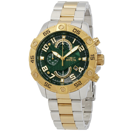 Invicta S1 Rally Chronograph Green Dial Two-Tone Men's Watch 26099 - 546x546
