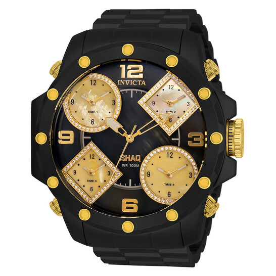 Invicta SHAQ Quartz Diamond Five Time Zone Men's Watch 33866