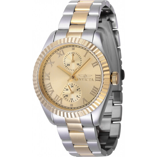 Invicta Specialty GMT Quartz Gold Dial Ladies Watch 47442  display picture 3