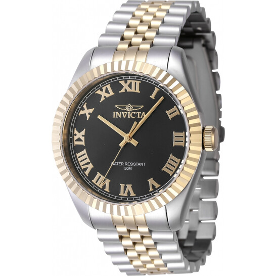 Invicta Black and Gold Black And Silver Watch Pair Amazon.com: Invicta Men main image 3