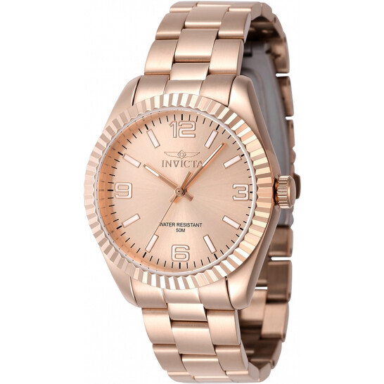 Invicta Specialty Quartz Rose Gold Dial Ladies Watch 47477 