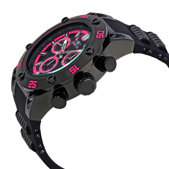 Invicta Speedway Chronograph Black and Pink Dial Black  display picture 3