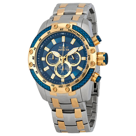 Invicta Speedway Chronograph Blue Dial Two-tone Men's Watch 25947