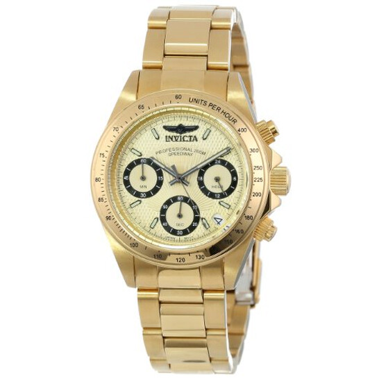 Invicta Speedway Chronograph Champagne Dial 18kt Gold Ion-plated Ladies Watch 14931 - 546x546