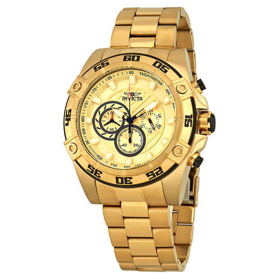 Invicta Speedway Chronograph Gold Dial Men's Watch 25535