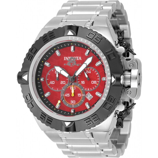 Invicta Subaqua Noma IV Chronograph GMT Quartz Red Dial Men's