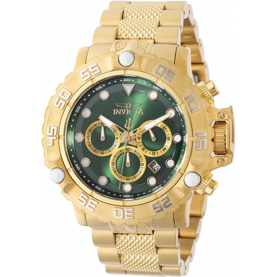 Invicta Subaqua Poseidon Chronograph GMT Quartz Green Dial Men's