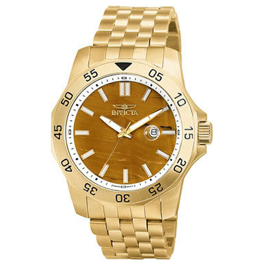 Invicta Tiger Eye Stone Dial Stainless Steel Men's Watch 0103
