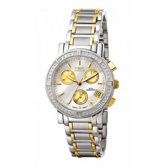 Invicta Wildflower Chronograph Mother of Pearl Dial Two-tone  display picture 1