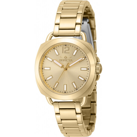 アンティーク　ゴールド　フォブウオッチ Invicta Wildflower Quartz Gold Dial Ladies Watch 46346