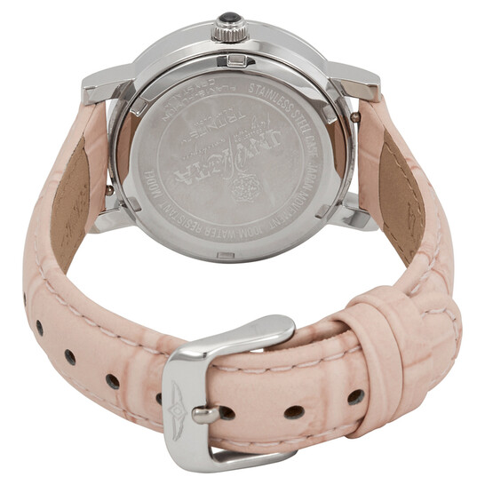 Invicta Wildflower Silver Dial Pink Leather Ladies Watch 