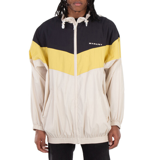 Isabel Marant Men's Yellow Brad Logo-Embroidered Jacket, Size