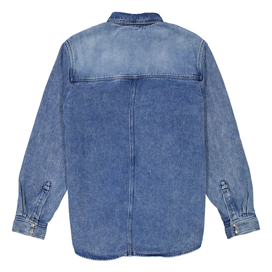 Isabel Marant Tailly Flowy Denim Shirt, Size Small 24PCH0102HB