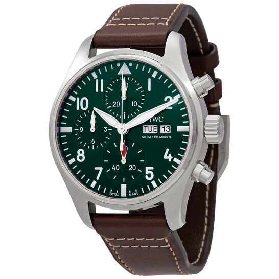 IWC Pilot Chronograph 41 Automatic Green Dial Men's Watch IW388103 - 546x546