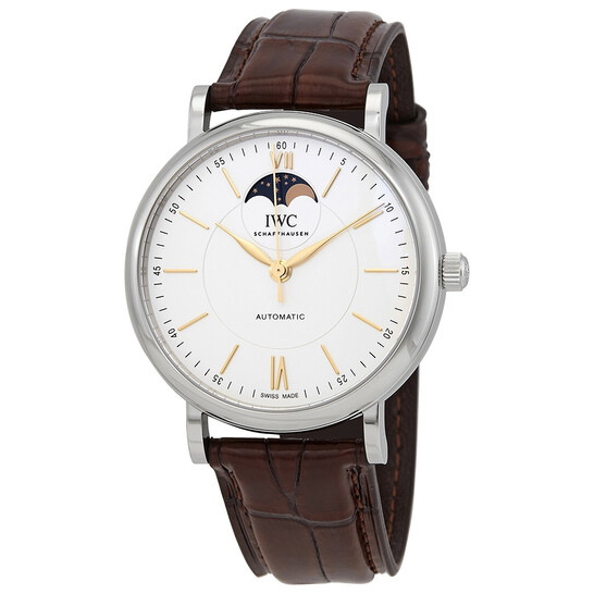 IWC Portofino Moon Phase Automatic Silver Dial Men's Watch