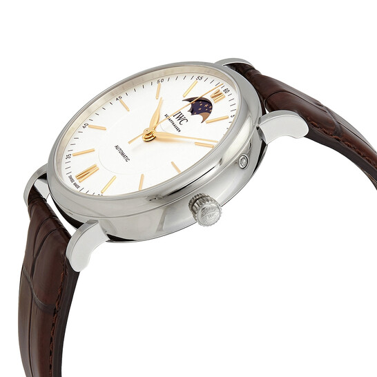 IWC Portofino Moon Phase Automatic Silver Dial Men's Watch
