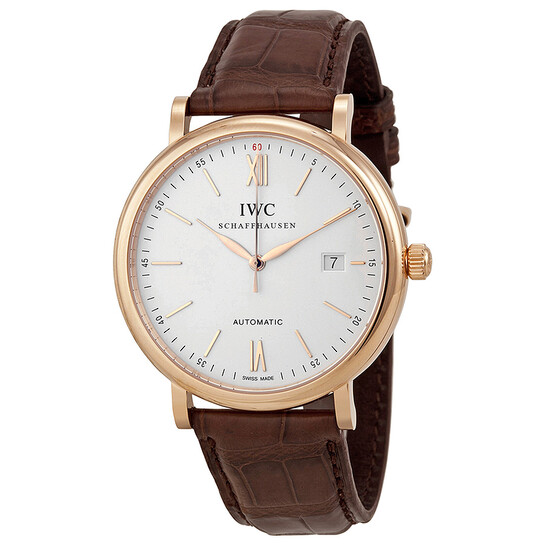 IWC Portofino Automatic Silver Dial 18kt Rose Gold Men's Watch