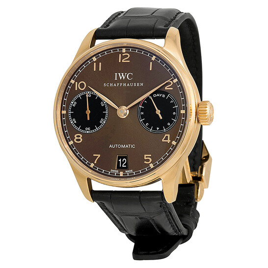 IWC Portuguese Day Power Reserve Automatic Rose Gold Men's Watch IW500124