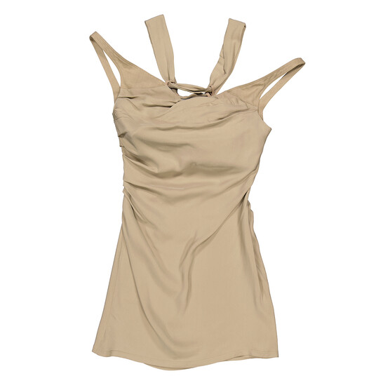 Jacquemus La Robe Soffio Draped Strap Mini Dress, Brand Size
