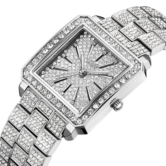 JBW Cristal Quartz Diamond Crystal Silver Dial Ladies Watch J6386C - 546x546 Image #3