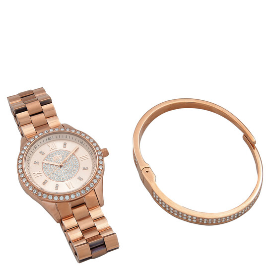 JBW Mondrian Jewelry Set Rose Gold-tone Dial Ladies Watch  display picture 3