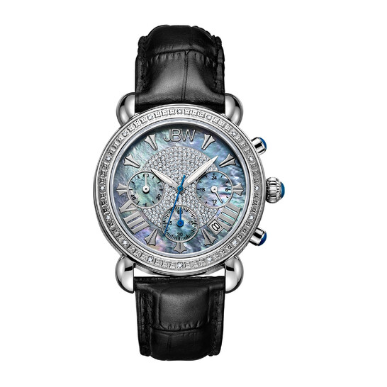 JBW Victory Blue Mother of Pearl Chronograph Dial Diamond  display picture 2