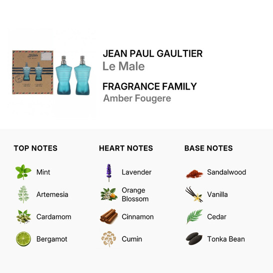 Jean Paul Gaultier Men's Le Male Gift Set Fragrances 8435415062428