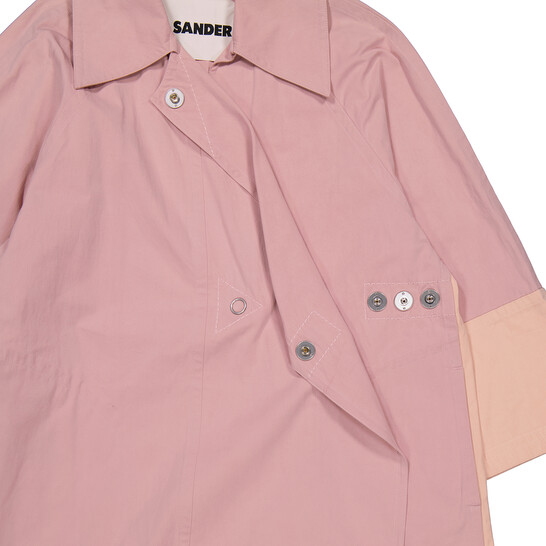 Jil Sander Crop Sleeved Mid-Length Trench Coat, Brand Size 36 (US