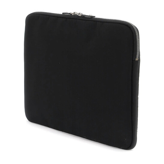 Jimmy Choo Adler Logo Print Pouch J000164437-BLACK/LATTE/GUNMETAL