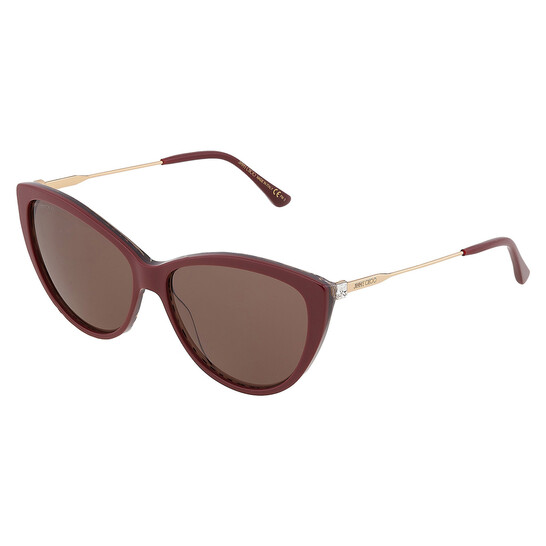 Jimmy Choo Brown Cat Eye Ladies Sunglasses RYM/S 01GR/70 60  display picture 2