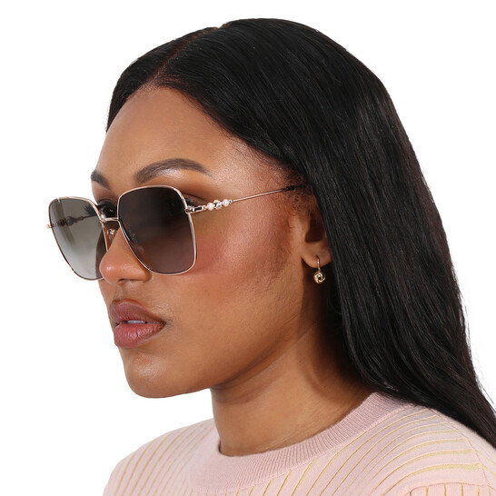 Jimmy Choo Brown Gradient Butterfly Ladies Sunglasses AMORA