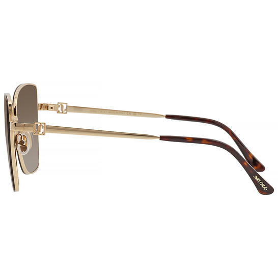 JIMMY CHOO ウェラ スクエア フレム サンクラス VELLAS PY3HAB VELLA/S sunglasses Copper Gold | SmartBuyGlasses US