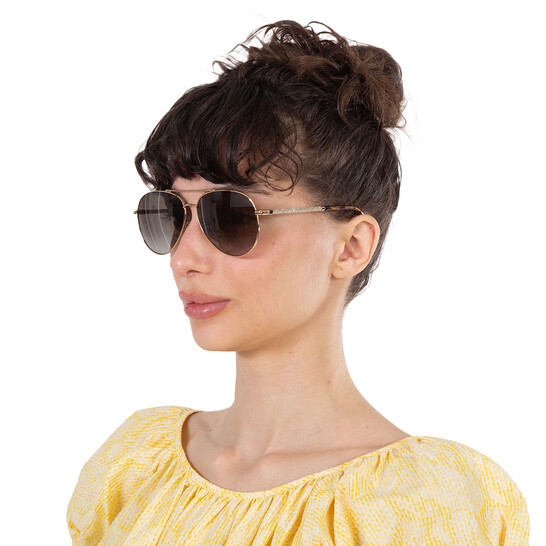 Jimmy Choo Brown Pilot Ladies Sunglasses DEVAN/S 006J/HA 59