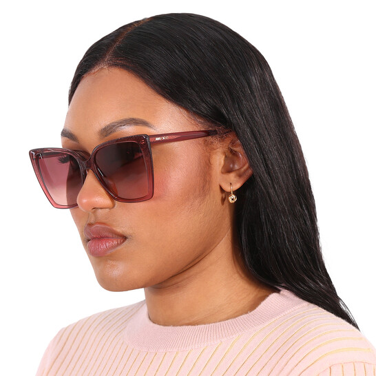 JIMMY CHOO エルシキャットアイフレムサンクラス ELSIEFS W662S Jimmy Choo Burgundy Cat Eye Ladies Sunglasses LESSIE/S 0MXW