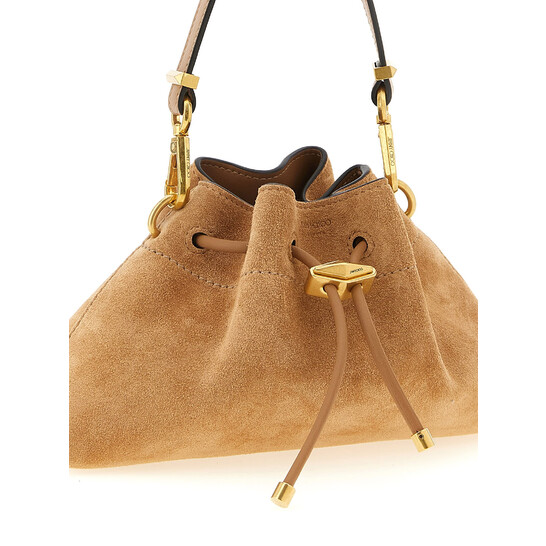 Jimmy Choo Chinch Small Handbag CINCHSMALLSUETOFFEEGOLD