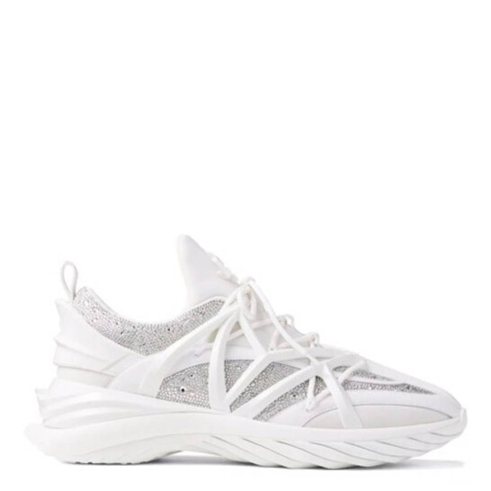 Jimmy Choo Cosmos/F Crystal Embellished Low-top Sneakers