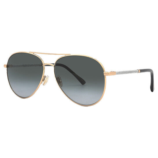 Jimmy Choo Dark Grey Gradient Pilot Ladies Sunglasses DEVAN