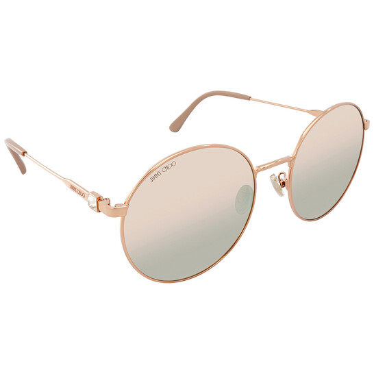 Brand New Jimmy Choo KAT/G/SK Gold Round Sunglasses with Case Jimmy Choo | Accessories | Brand New Jimmy Choo Katgsk Gold  main image 3