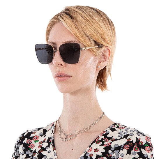 Jimmy Choo Grey Butterfly Ladies Sunglasses VELLA/S 02M2/IR