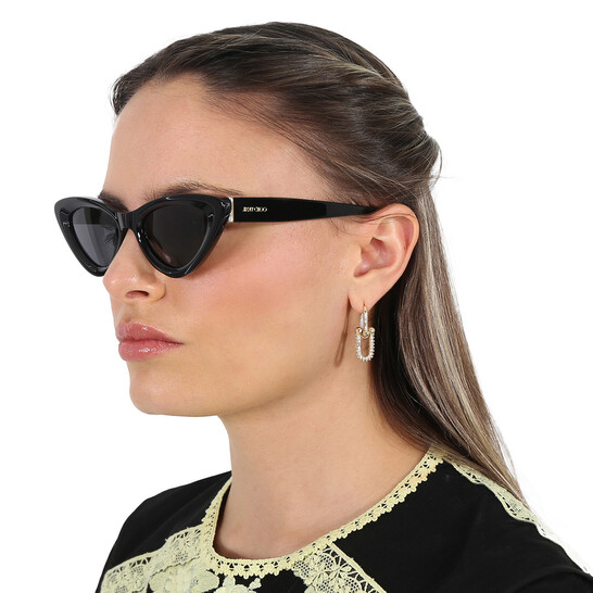 JIMMY CHOO アティキャットアイフレムサンクラス ADDYS 807IR NEW JIMMY CHOO ADDY/S 0807 IR Black/Grey Authentic Women