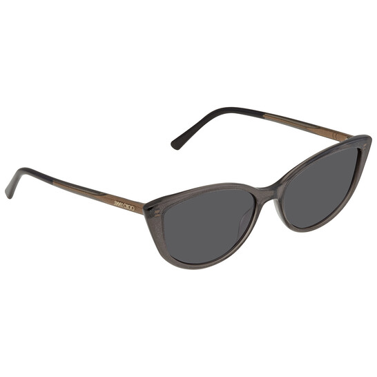 155　Nadia S Jimmy Choo Grey Cat Eye Ladies Sunglasses NADIA/S 0Y6U/IR 56