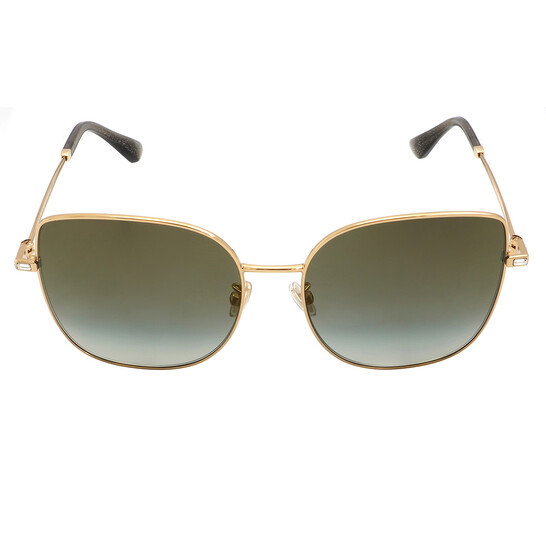 Jimmy Choo Sunglasses Women\'s Square Fanny/G/SK J5G Gold 59mm Grey Lens NEW! Jimmy Choo Sunglasses Women main image 4