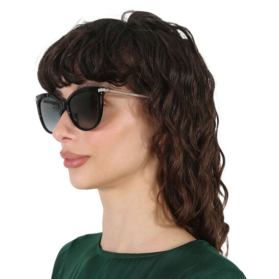 JIMMY CHOO AXELLE/G/S サングラス ボストン Jimmy Choo Grey Gradient Cat Eye Ladies Sunglasses AXELLE/G