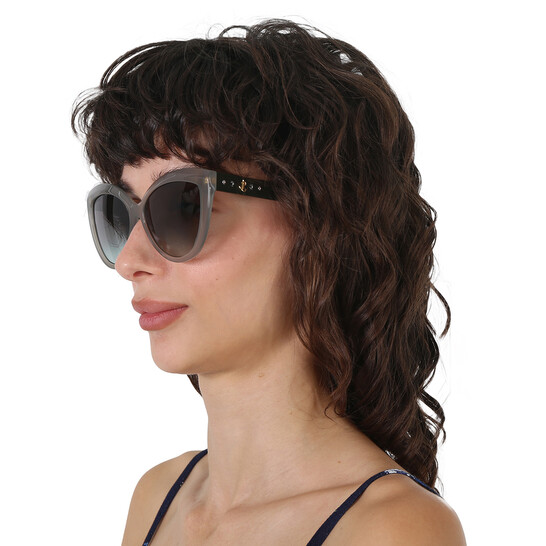 Jimmy Choo Grey Shaded Green Cat Eye Ladies Sunglasses
